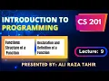 CS201 - Lecture 9 Short Lectures Functions in BY ART