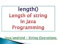 Java program String methods length - Length of String charAt with Example