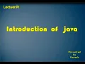 Java Lecture-1 Introduction of Java Urdu Hindi