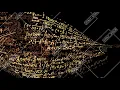 The abstract mathematical formulas moves in the virtual space