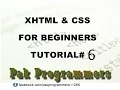 XHTML and CSS Tutorial 6 Tables