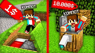 СЕКРЕТНЫЙ ДОМ ЗА 1$ ПРОТИВ СЕКРЕТНЫЙ ДОМ ЗА 10000$ В МАЙНКРАФТ | Компот Minecraft
