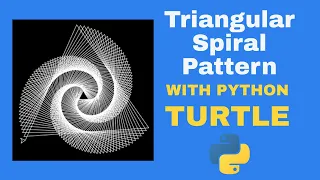 Triangular Spiral Pattern with Python Turtle