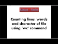 16 Count lines words and characters of file in linux