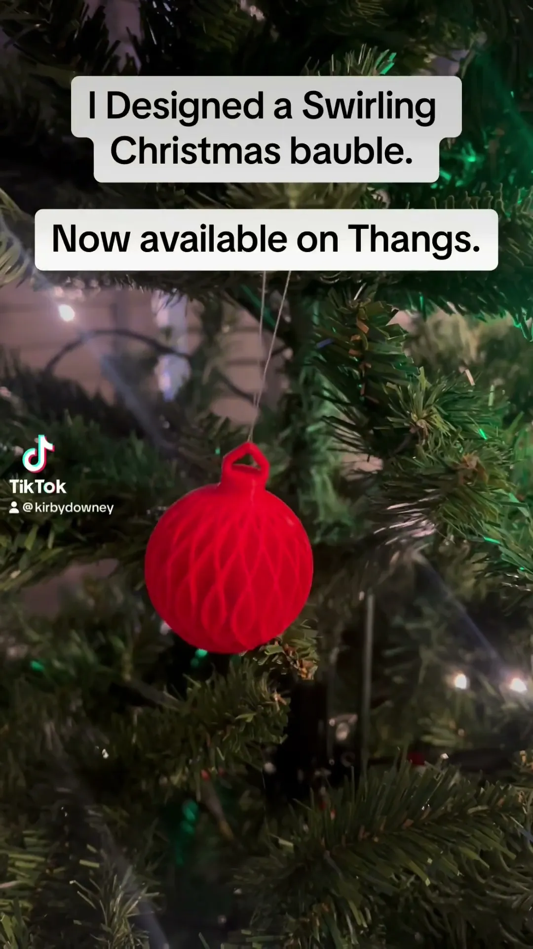 Swirling Christmas ball