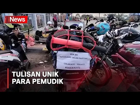 Download MP3 Potret Tulisan Kocak Para Pemudik di Belakang Motor