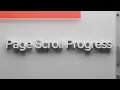 Page Scroll Progress Bar For Webflow
