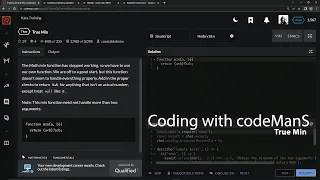Codewars 7 kyu True Min Javascript