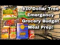 12 Meals for Just 10 Dollar Tree Emergency Grocery Budget Meal Prep