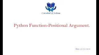 76-Python Functions-Positional Arguments