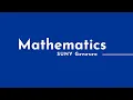 Mathematics at SUNY Geneseo