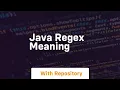 java regex meaning
