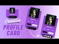 Animated Profile Card UI Design using Html CSS JS CSS Card