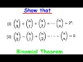 Proofs Showing that LHS RHS Binomial Theorem Expansions