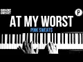 Download Lagu Pink Sweat$ - At My Worst Karaoke LOWER KEY Acoustic Piano Instrumental