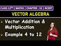 Class 12th Maths Chapter 10 Vector Addition Multiplication Example 4 to 12 NCERT