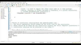 HW for Session 6 - Q1 Q2 constructor chain Access Modifiers