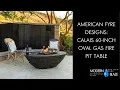American Fyre Designs Calais 60-Inch Oval Gas Fire Pit Table
