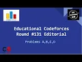 Educational Codeforces Round Editorial - Problems A B C D