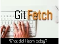 git fetch and remote tracking branch demonstration