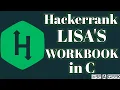 Lisa s workbook hackerrank solution in c BE A GEEK Hindi