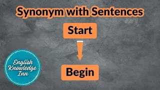 Synonyms of Start Synonyms sentence in english Example of synonyms sentences Synonyms words