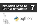 Beginner Intro to Neural Networks 7 Slope of Cost Simple Train in Python