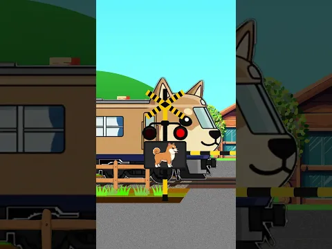 動物踏切と動物電車　#Shorts