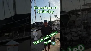 A nice welcome in #ShelterBayMarina #panama #sailingadventures #solosailing #boatlifestyle