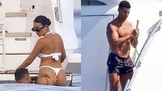 Cristiano Ronaldo y Georgina Rodríguez compartieron un momento íntimo y romántico en la playa,#cr7 