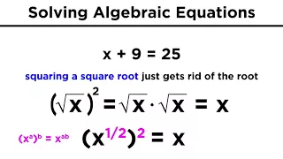 Solving Algebraic Equations With Roots and Exponents