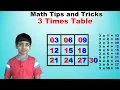 Learn 3 Times Multiplication Table Easy and fast way to learn Math Tips and Tricks