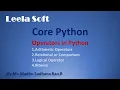 Core Python Programming Operators in Python By Madhu Sir
