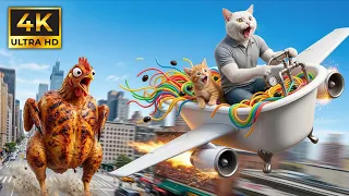 CRAZY CAT ADVENTURES 🐔💥 (FUNNY KITTEN COMPILATION)