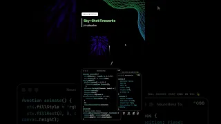 Colorful Fireworks on Click JavaScript Canvas Project