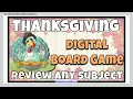 Fun Thanksgiving Teaching Activity Editable Digital Board Game for Any Subject