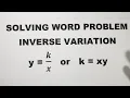 Solving Problems Involving Inverse Variation - Grade 9 Math Second Quarter