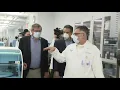 B-roll Governor Cuomo Tours Northwell Health Core Laboratories