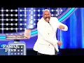 Steve Harvey launches his card at deadly answer