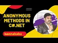 Anonymous Methods in C net