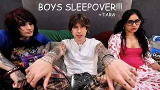 BOYS SLEEPOVER!!! + tara