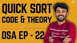 Quick Sort Algorithm Data Structures Algorithms Ep-22 DSA Mastery code io - Tamil