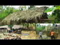 Download Lagu Single mother built a new house with bamboo and got help from her neighbor.