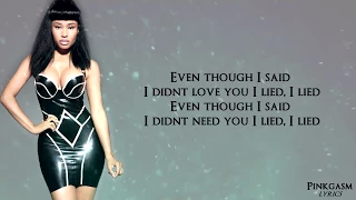 nicki minaj i lied lyric video hd