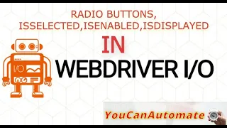 WebdriverIO Tutorial Radio Button handling isSelected isEnabled isClickable - Episode 8
