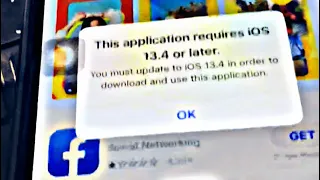 طريقه تحميل الفيس علي ايفون ٦ This Application Requires IOs13 4 Or Later 