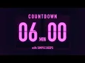 6 Minute Countdown Timer Flip Clock with Low Beeps Every 5 Minutes