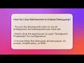 How Do I Use Watchpoints In Eclipse Debugging - Learn To Troubleshoot