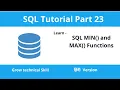 How To Find Maximum and Minimum Value For Column In Database SQL Tutorial Part - 23 In Hindi