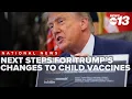 What are the next steps for Trump s changes to childhood vaccine scheduling
